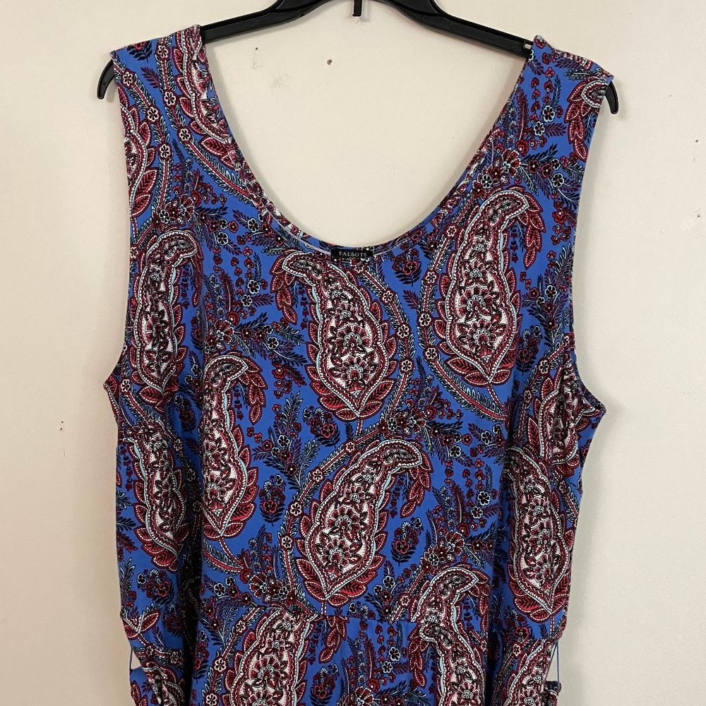 Talbots Paisley Tiered Midi Dress 3X - Picture 6 of 11